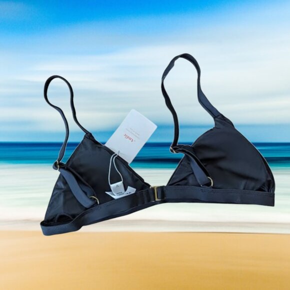 Andie Swim The Caicos Top Eco Nylon Black Size Medium - Picture 4 of 9